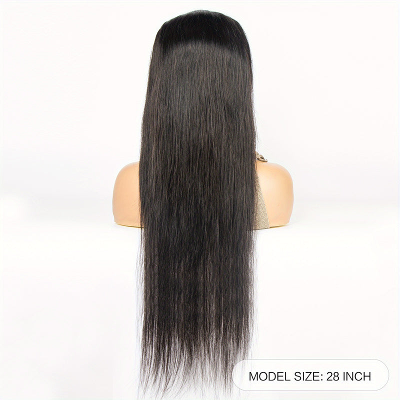 13X4 Front Lace Straight Human Hair Wigs For Women Pre Plucked Remy Brazilian Lace Frontal Wig 180% Density For Long Length 6-42Inch Human Hair Lace Wigs