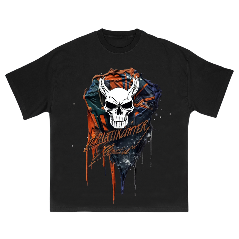 Killer Skull Warrior Print Street Fashion T-shirt