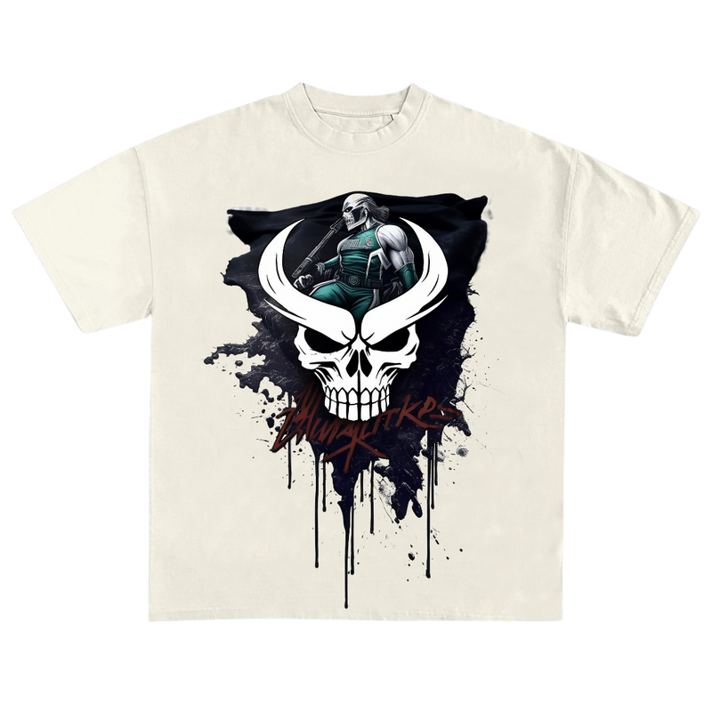 Classic Skull Warrior Graphic T-shirt