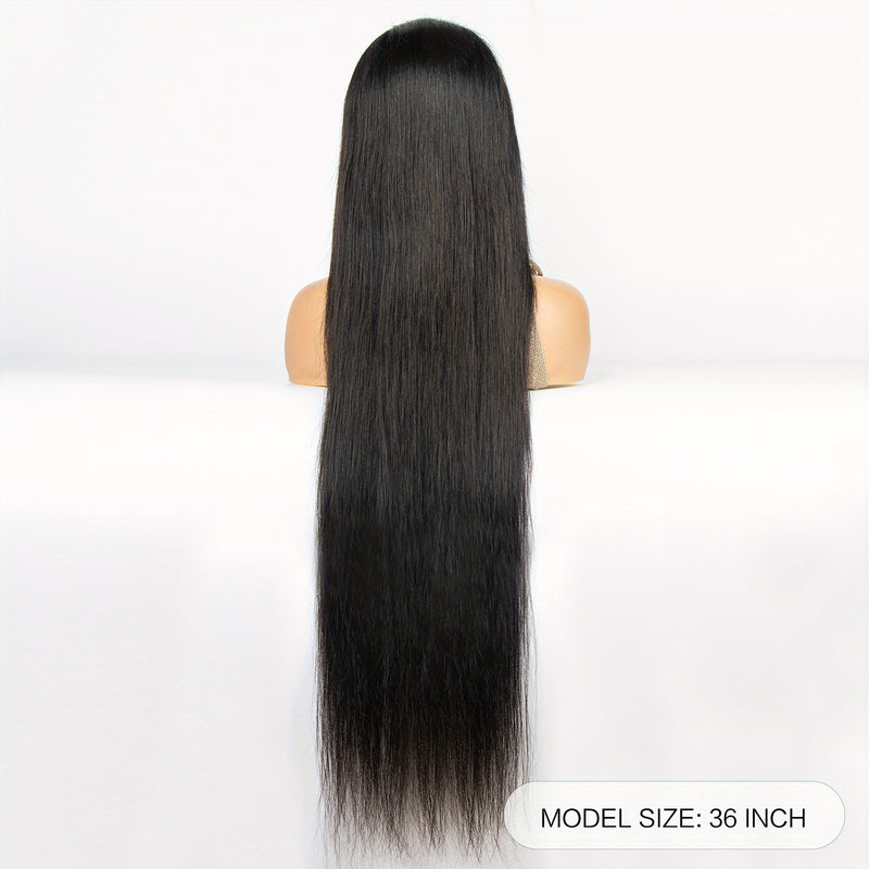 13X4 Front Lace Straight Human Hair Wigs For Women Pre Plucked Remy Brazilian Lace Frontal Wig 180% Density For Long Length 6-42Inch Human Hair Lace Wigs