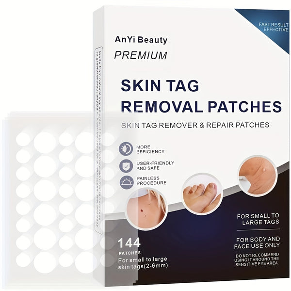 144PCS Skin Tag Cover Patches With Natural Ingredients, Hydrocolloid Acne Pimple Patch For Covering Zits And Blemishes, Spot Stickers For Face And Skin, Mild And Non-irritating