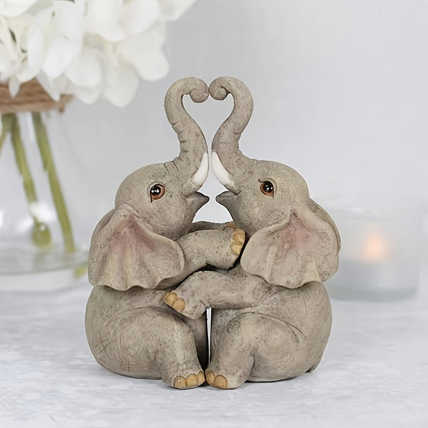 1pc Elephant Creative Decorative Valentine's Day Landscape Decoration, Figurine Ornament Home Decor