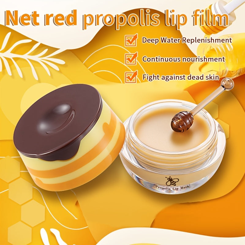 Propolis Lip Balm Honey Pot, Hydrating And Moisturizing, Keep All-Day Moisture For Lip, Long-lasting Effect,  The Lip Line