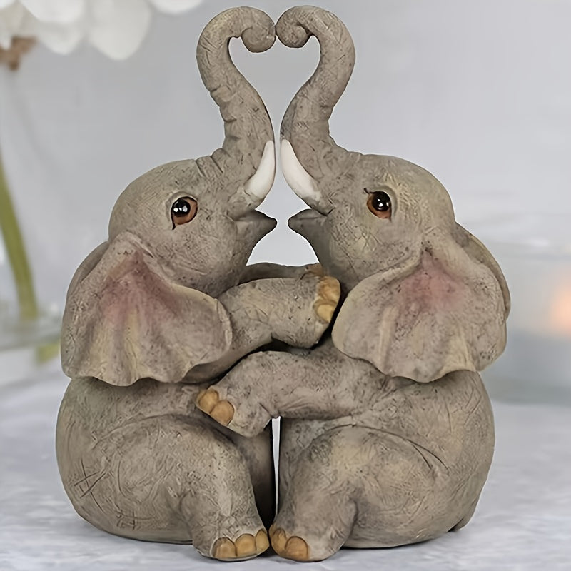 1pc Elephant Creative Decorative Valentine's Day Landscape Decoration, Figurine Ornament Home Decor