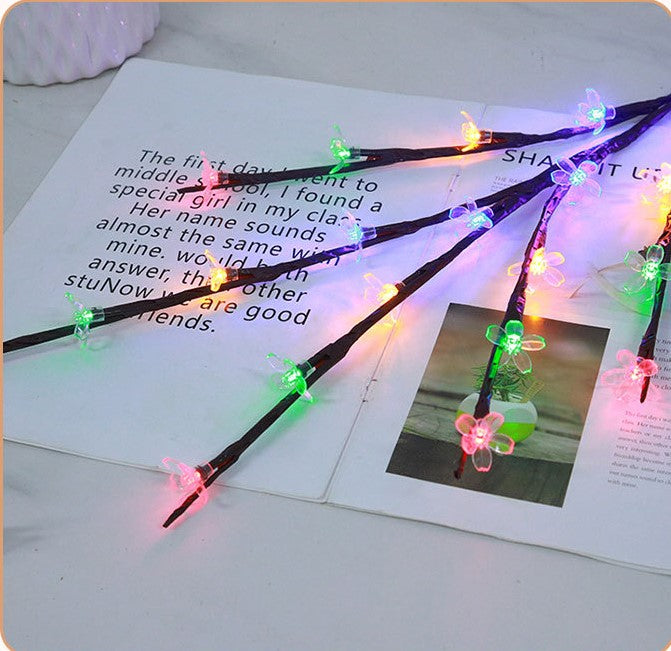 LED cherry blossom branch room decoration colored lights