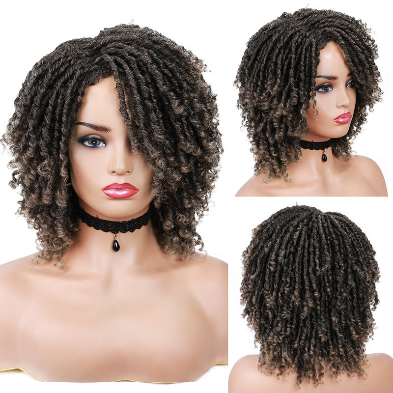Short Dreadlock Curly Synthetic Wig