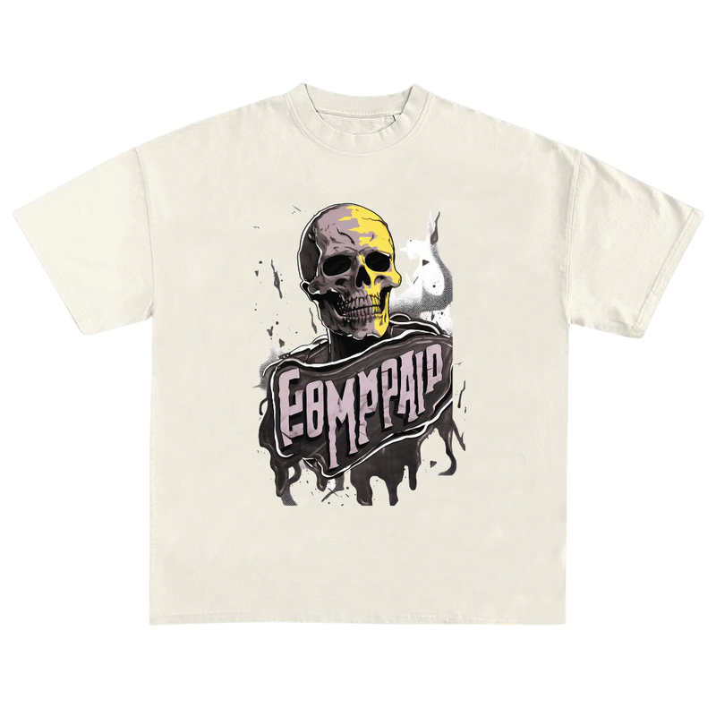 Bold Skull Design Casual T-shirt