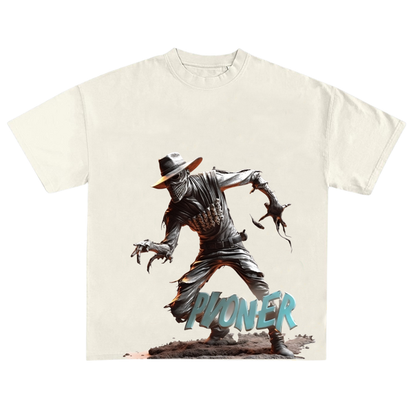 Deathly Cowboy Skull Themed T-shirt