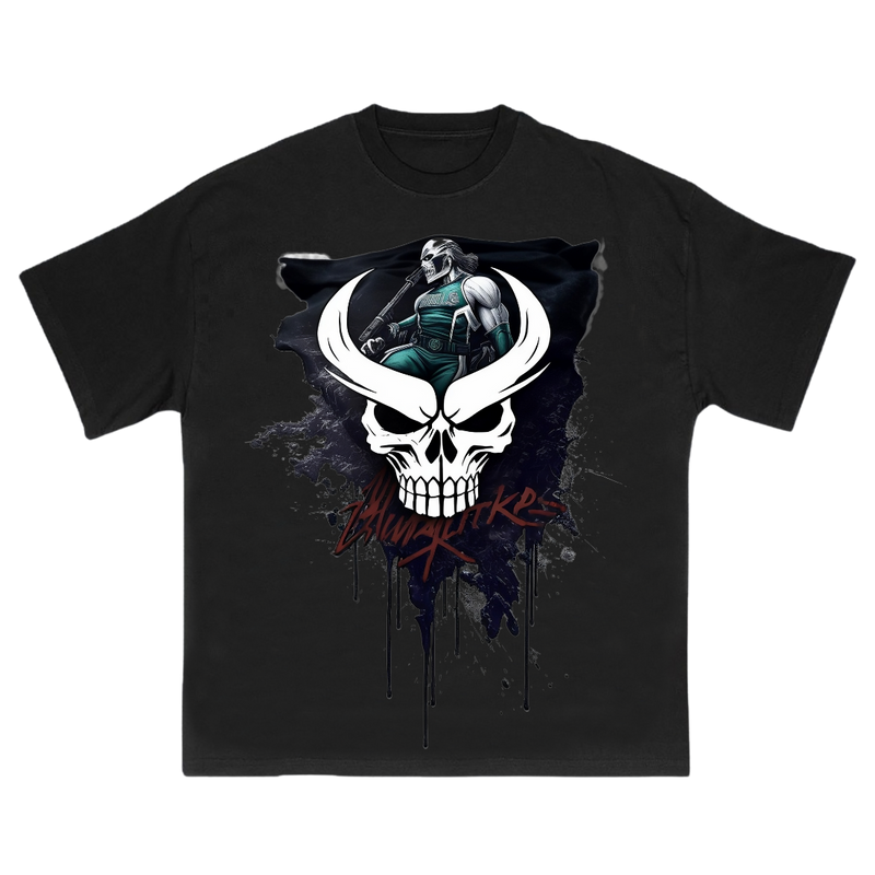 Classic Skull Warrior Graphic T-shirt