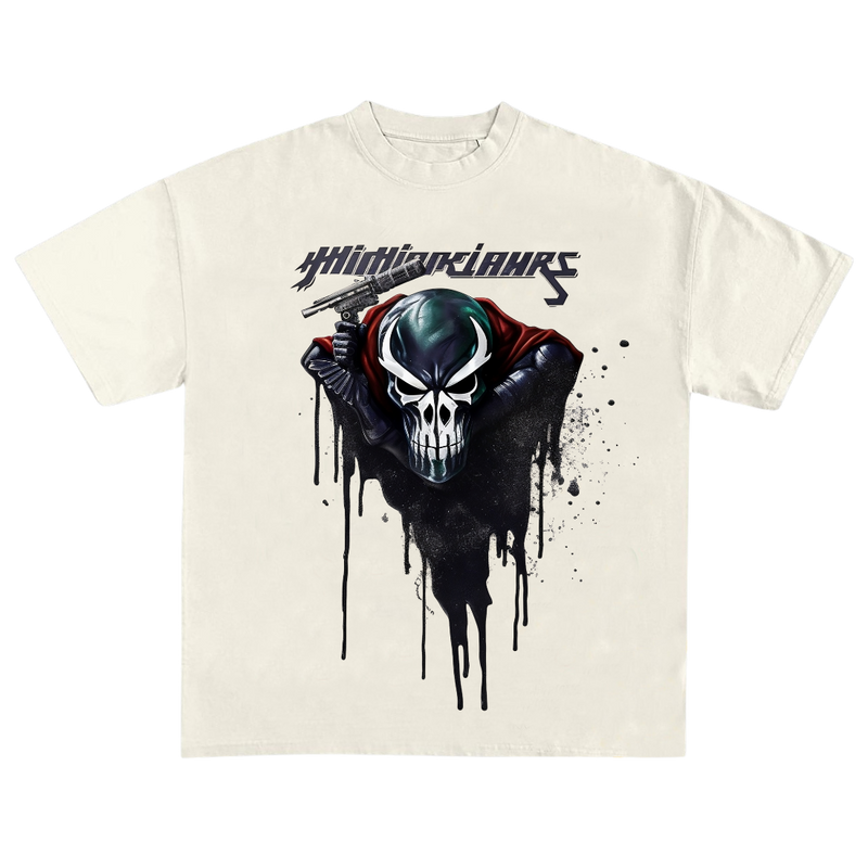 Eye-catching Warrior Skull Theme T-shirt