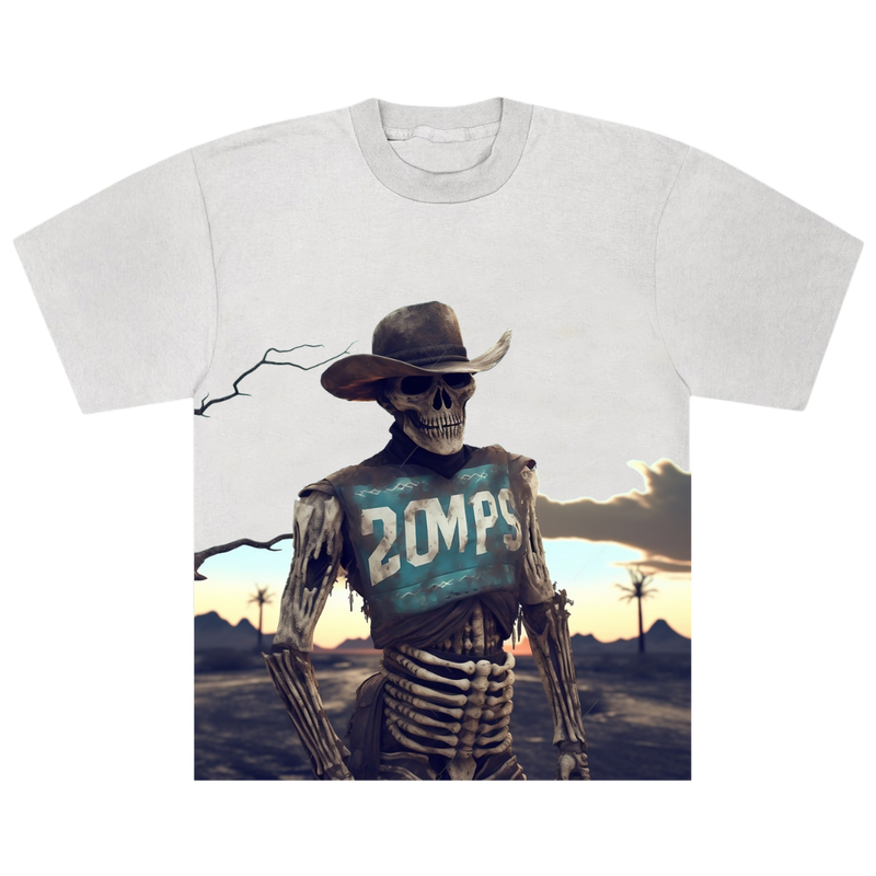 Western Cowboy Skull Dark Style T-shirt
