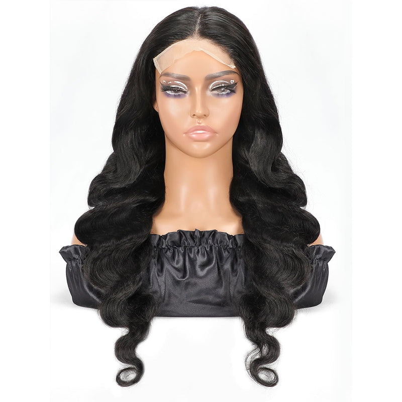4*4 Lace Front Human Hair Wigs 180% Density Long Body Wavy Curly Hair With Natural Looking For Women Daily Used
