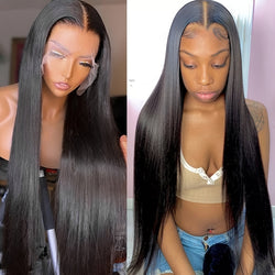 Brazilian Long Straight Human Hair Wigs 13x4 13x6 Lace Front Wig For Women Real Hair Frontal Closure Wig Pre Plucked 18-38 Inches