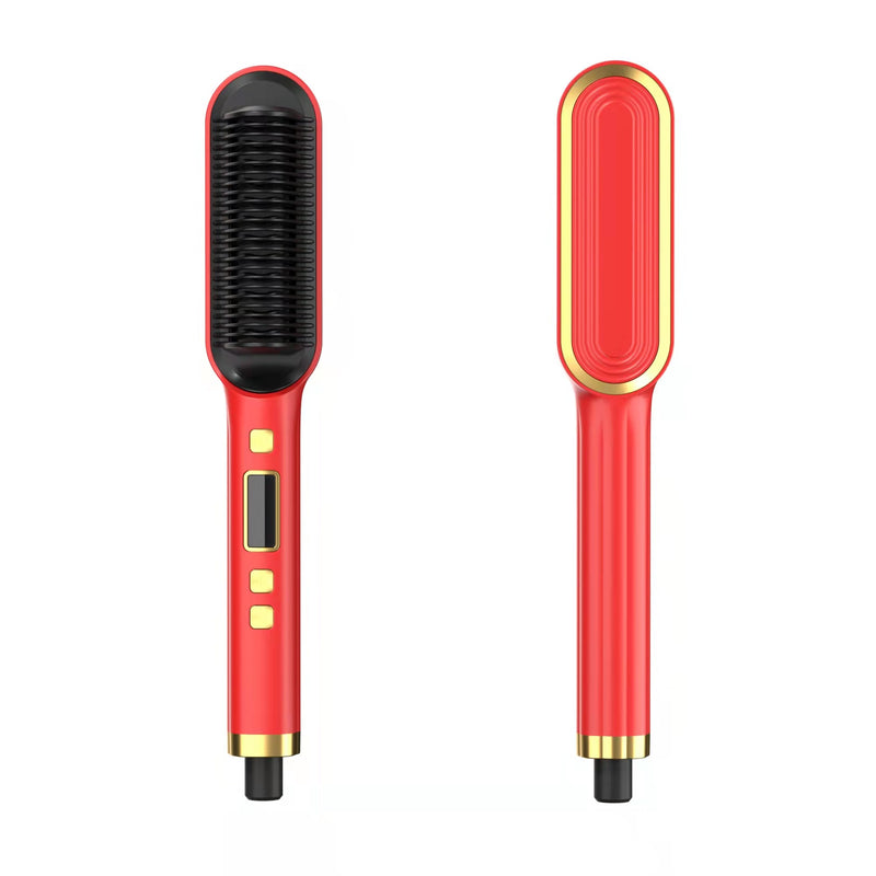 Hair Straightener Hot Comb Anti-scalding Ceramic Hair Curler Multi-Speed Electric Straightening Comb Curling Iron
