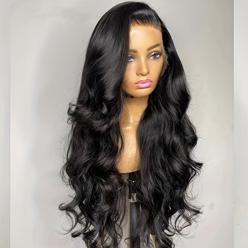 13*4 Lace Front Long Lengh Body Wave Human Hair Front Lace Wig, Pre Plucked With Baby Hair Glueless Virgin Unprocessed Human Hair Wigs