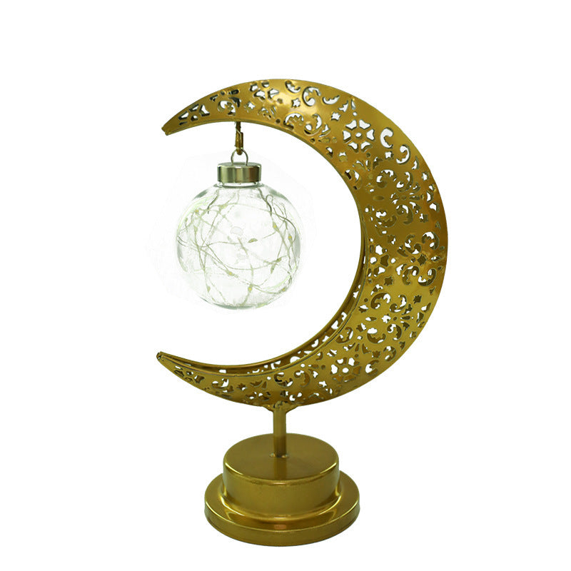 Iron Art Hollow Moon LED Atmosphere Styling Lamp
