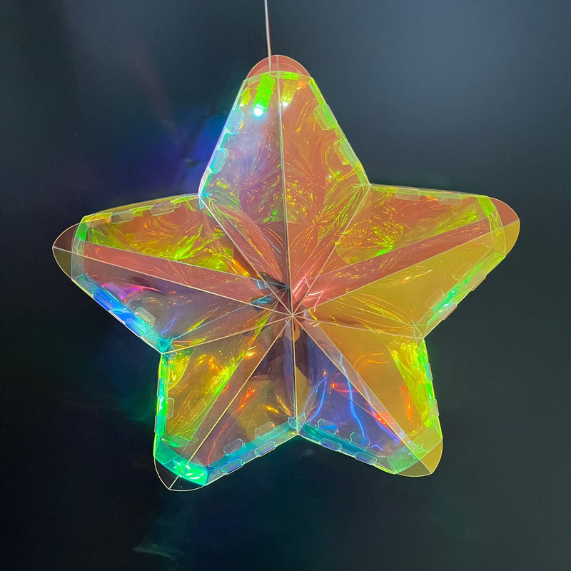 DIY Handmade Flower Lantern Laser Colorful Luminous Lamp