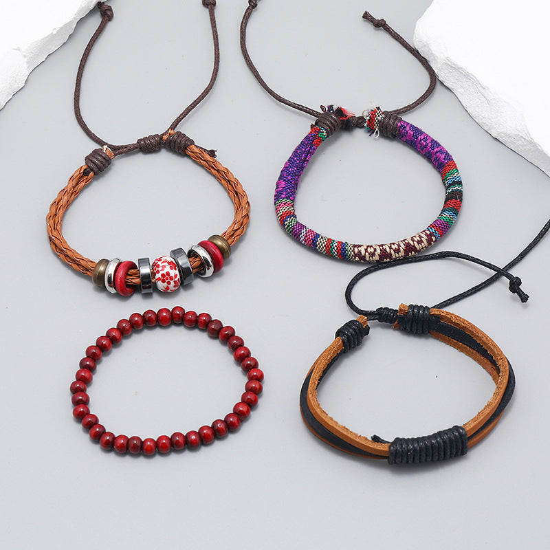 Artistic 4-piece bracelet collection