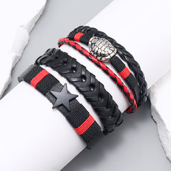 Hand-woven multi-layer leather bracelet bohemian style couple set bracelet