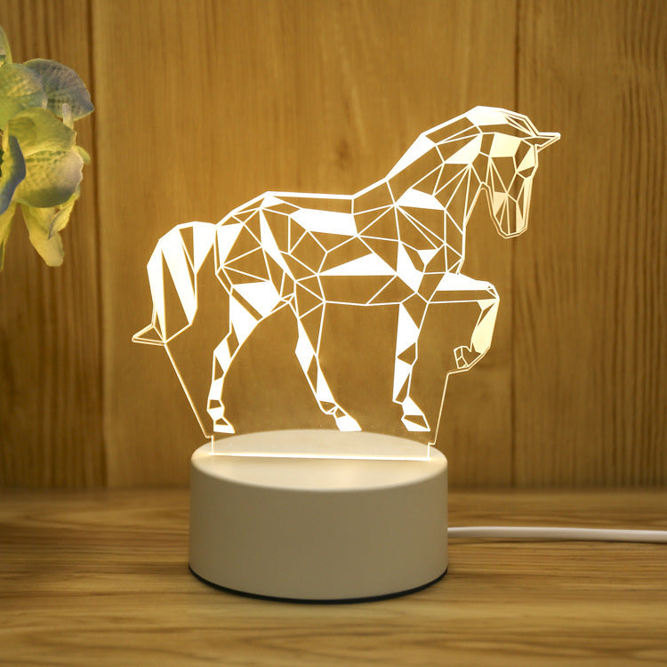 3D cartoon LED bedside lamp DIY acrylic gift desk lamp