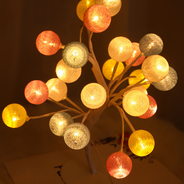 LED cotton ball rose tree interior decoration colored light design light