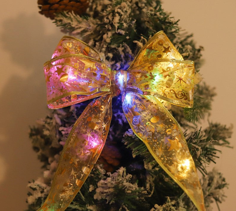 LED copper wire satin lamp string Christmas ribbon lamp
