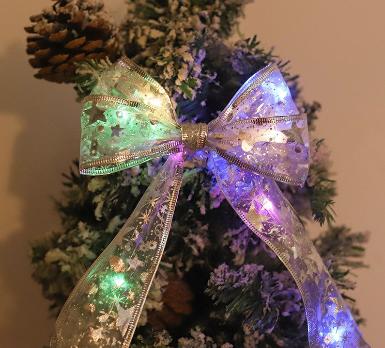 LED copper wire satin lamp string Christmas ribbon lamp