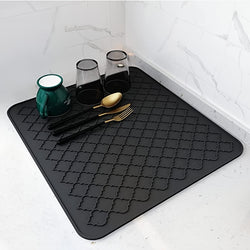 1pc Dish Drying Mats For Kitchen Counter, Heat Resistant Non-slip Draining Mat, Kitchen Gadgets, Kitchen Accessories, 16 X 12 X 0.2in