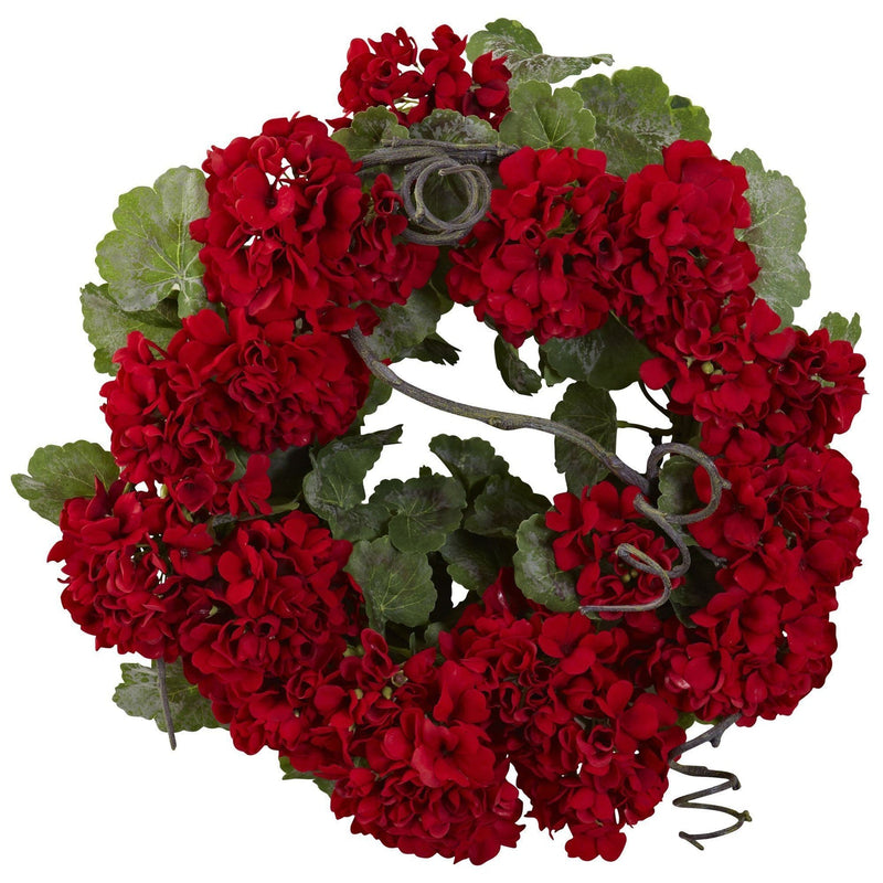 17” Geranium Wreath