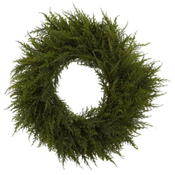 24''Nearly Natural  Cedar Wreath