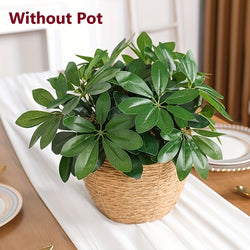 1pc 11in Artificial Plant, Fake Leaves With Stem, Fake Plant, Living Room Hotel Window Office Decoration