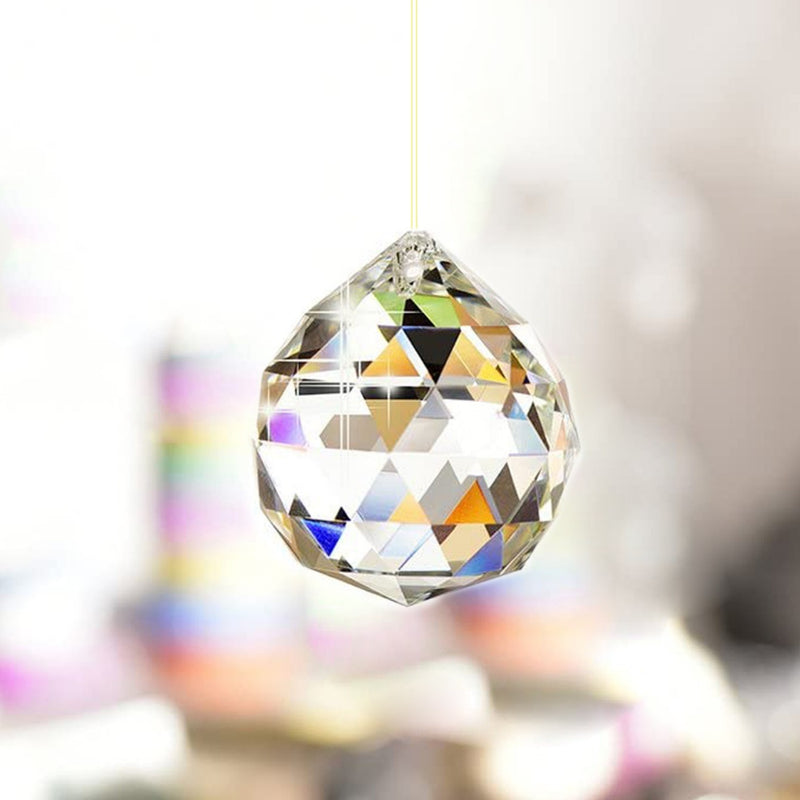 pc Clear Glass Crystal Ball Prism Pendant