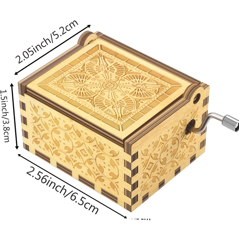1pc, Sunflower Wooden Engraved Music Box You Are My Sunshine Laser Wood Musical Box Gifts From Mom To Daughter For Birthday/Christmas/Thanksgiving Day/Children's Day