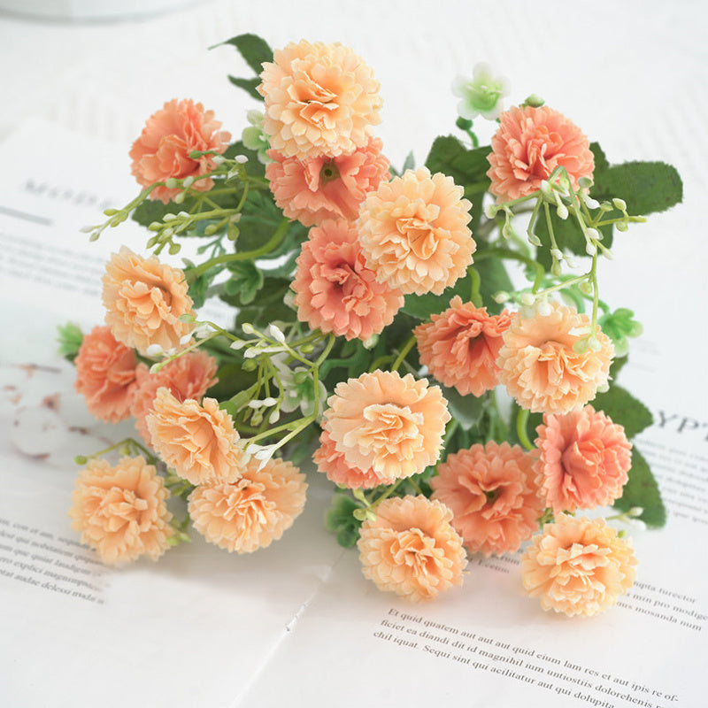 1pc 20 Heads Artificial Flowers, Fake Hydrangeas, Wedding Routes Silk Flowers Vase For Home Furnishings Hotel Decorations Valentine's Day Gifts Mother's Day Gifts Birthday Gifts