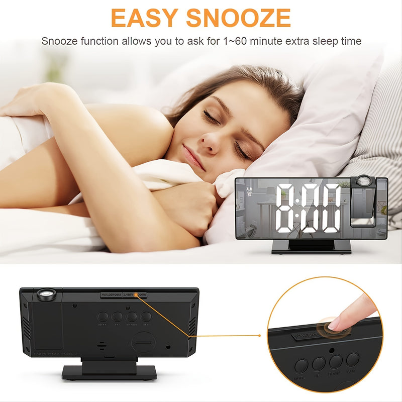 1pc Digital Alarm Clock, Digital Clock For Bedroom With Large LED Screen