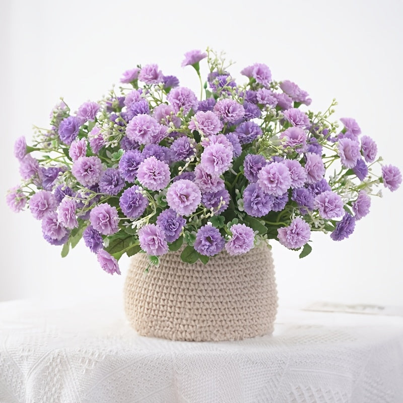 1pc 20 Heads Artificial Flowers, Fake Hydrangeas, Wedding Routes Silk Flowers Vase For Home Furnishings Hotel Decorations Valentine's Day Gifts Mother's Day Gifts Birthday Gifts