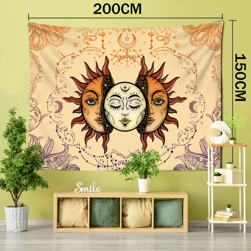 1pc, Sun Sun And Moon Tapestry, Tapestry Wall Hanging Wall Decoration, Room Decoration, Free Installation Package